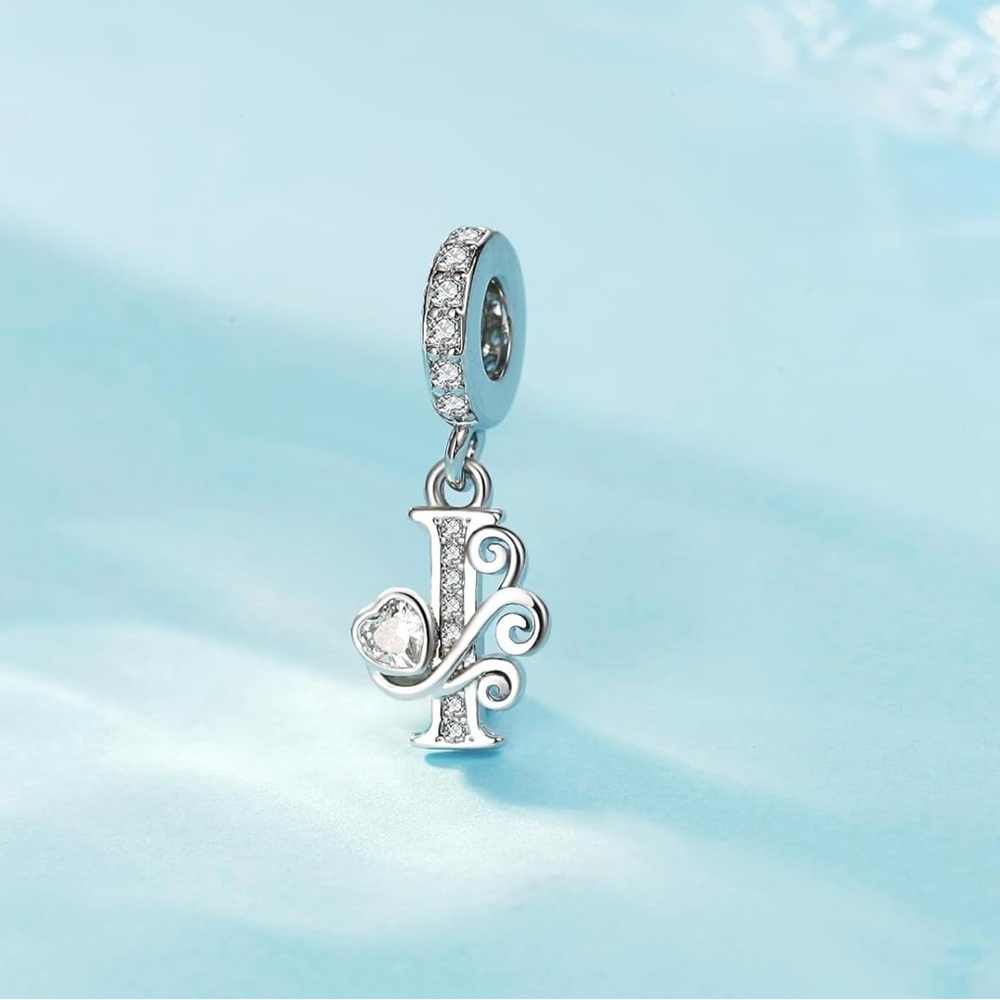 Silver Letter Charm Fit for Pandora Charms Bracelet Alphabet Initial Dangle